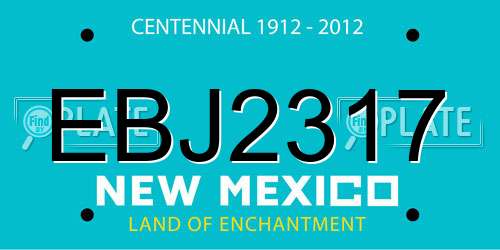 EBJ2317 New Mexico License Plate