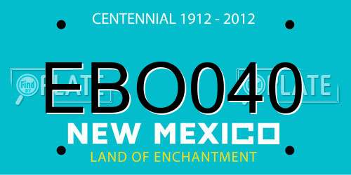 EBO040 New Mexico License Plate