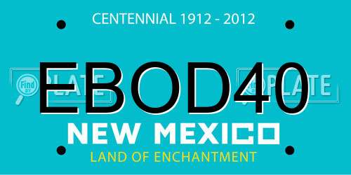 EBOD40 New Mexico License Plate