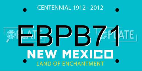 EBPB71 New Mexico License Plate