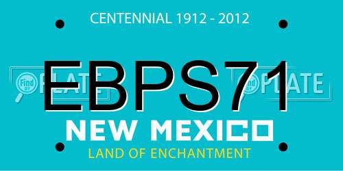 EBPS71 New Mexico License Plate