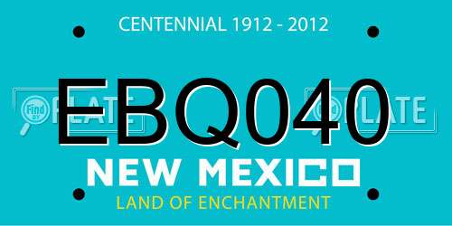 EBQ040 New Mexico License Plate