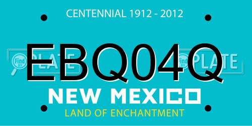 EBQ04Q New Mexico License Plate