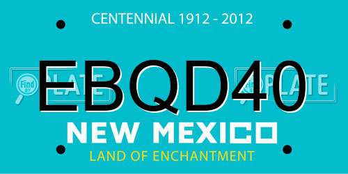 EBQD40 New Mexico License Plate