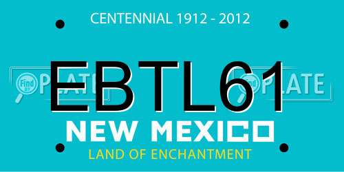 EBTL61 New Mexico License Plate