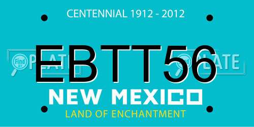 EBTT56 New Mexico License Plate