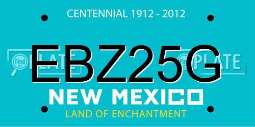 EBZ25G New Mexico License Plate