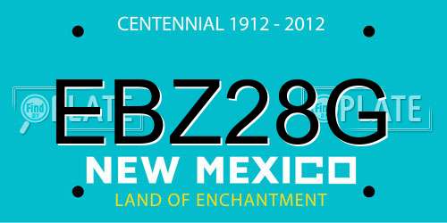 EBZ28G New Mexico License Plate