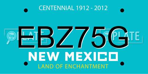EBZ75G New Mexico License Plate