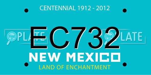 EC732 New Mexico License Plate