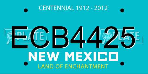 ECB4425 New Mexico License Plate