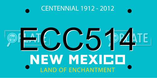 ECC514 New Mexico License Plate
