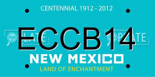 ECCB14 New Mexico License Plate