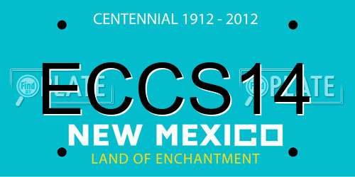 ECCS14 New Mexico License Plate