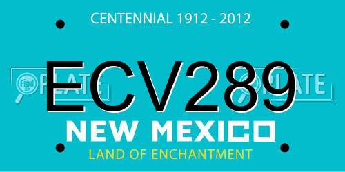 ECV289 New Mexico License Plate