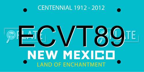 ECVT89 New Mexico License Plate