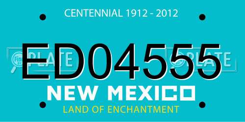 ED04555 New Mexico License Plate