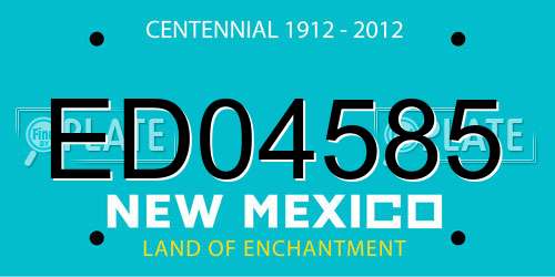 ED04585 New Mexico License Plate
