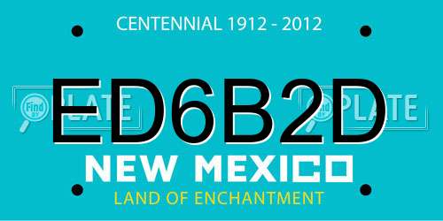 ED6B2D New Mexico License Plate