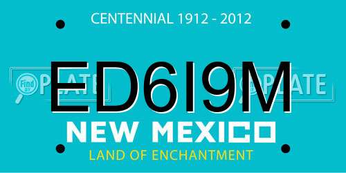 ED6I9M New Mexico License Plate