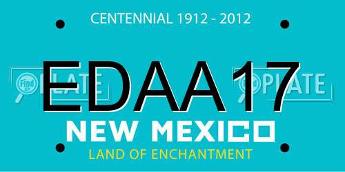 EDAA17 New Mexico License Plate