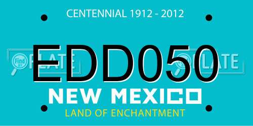 EDD050 New Mexico License Plate