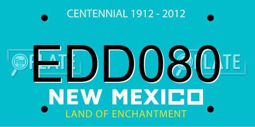EDD080 New Mexico License Plate