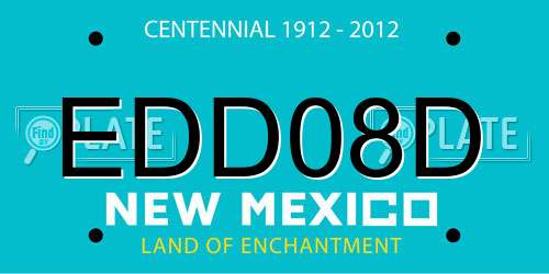 EDD08D New Mexico License Plate