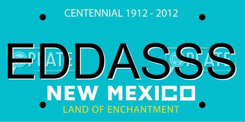 EDDASSS New Mexico License Plate