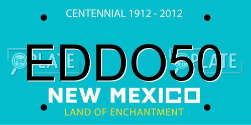 EDDO50 New Mexico License Plate