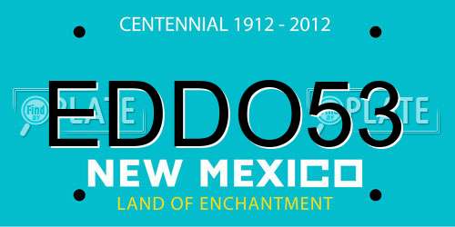 EDDO53 New Mexico License Plate