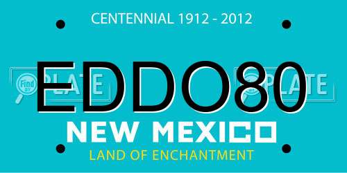 EDDO80 New Mexico License Plate