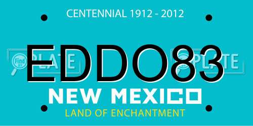 EDDO83 New Mexico License Plate