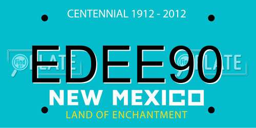 EDEE90 New Mexico License Plate
