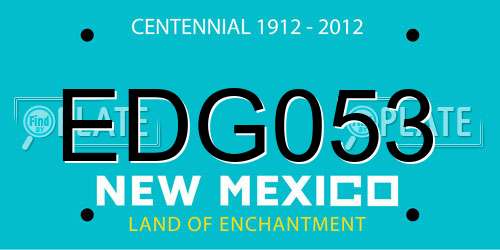 EDG053 New Mexico License Plate