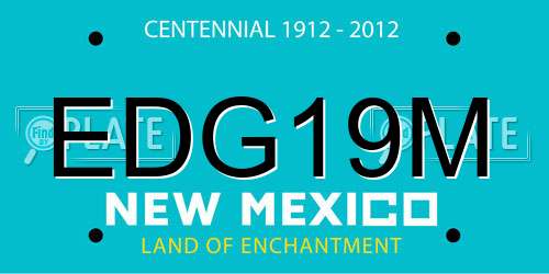 EDG19M New Mexico License Plate