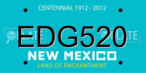 EDG520 New Mexico License Plate