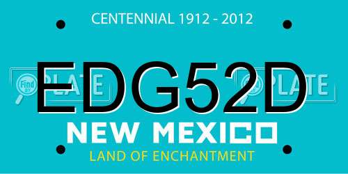 EDG52D New Mexico License Plate