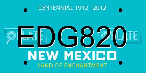EDG820 New Mexico License Plate