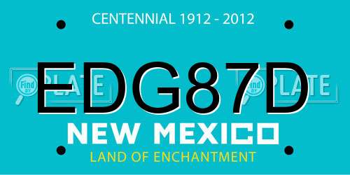 EDG87D New Mexico License Plate