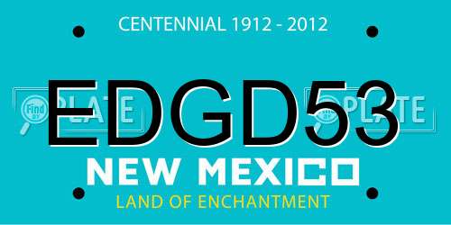 EDGD53 New Mexico License Plate