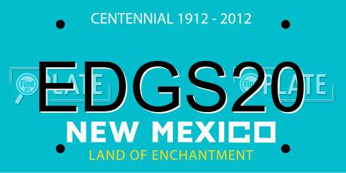 EDGS20 New Mexico License Plate