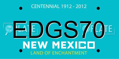EDGS70 New Mexico License Plate