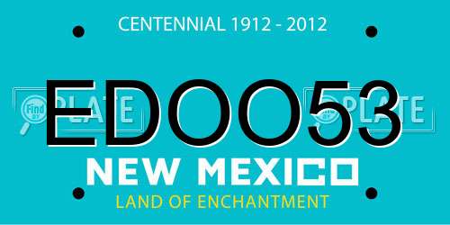 EDOO53 New Mexico License Plate