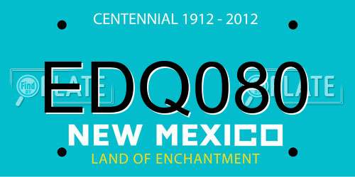 EDQ080 New Mexico License Plate