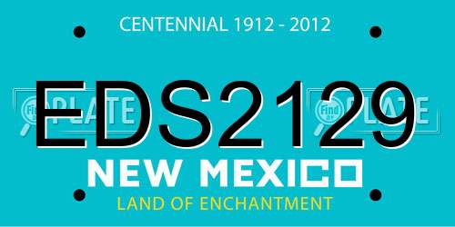 EDS2129 New Mexico License Plate