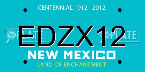 EDZX12 New Mexico License Plate