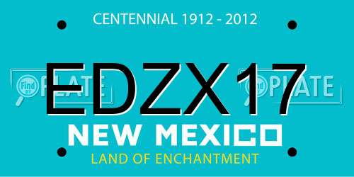 EDZX17 New Mexico License Plate