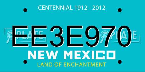 EE3E970 New Mexico License Plate
