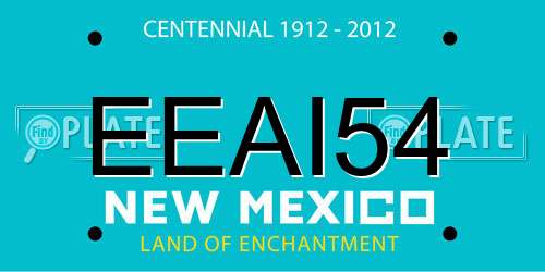 EEAI54 New Mexico License Plate